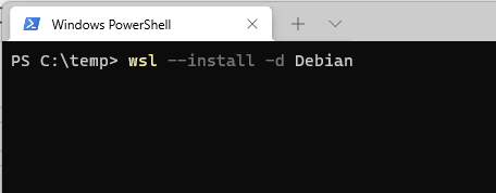 install WSL